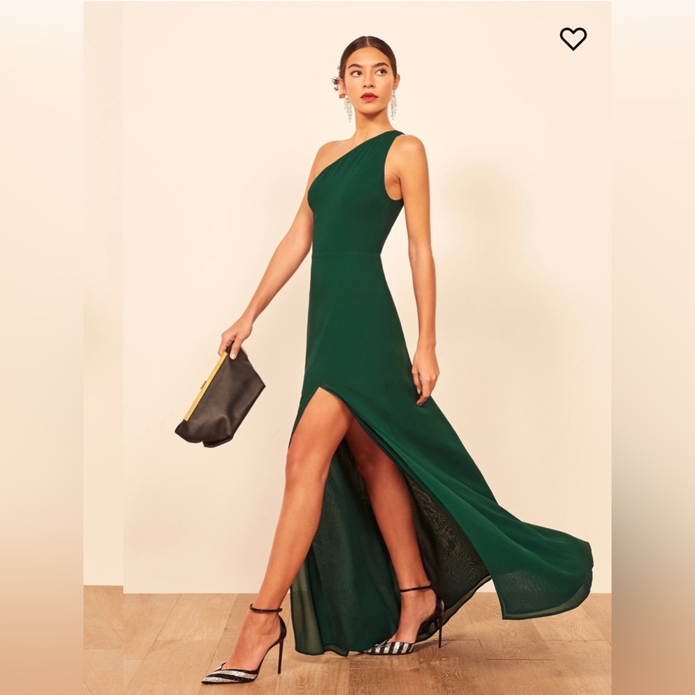 Reformation Evelyn Dress: Size 2 Emerald